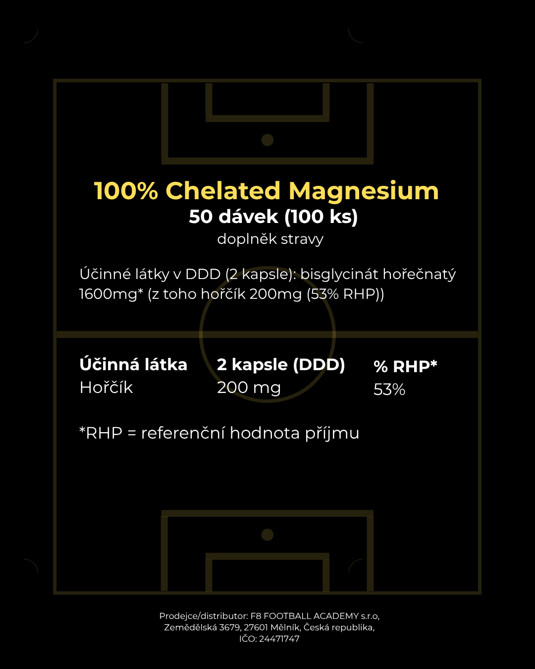 Tabulka složení Magnesium - Hořčík Bisglycinát